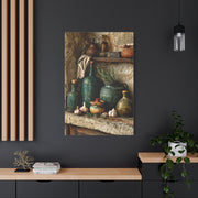 Rustic Ceramic Pantry Shelf Still Life Wall Art & Canvas Print