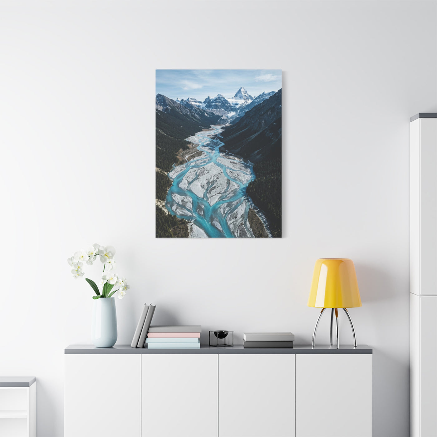 Glacial River Valley Aerial Wall Art & Canvas Print