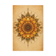 Sacred Sunflower Mandala Wall Art & Canvas Print