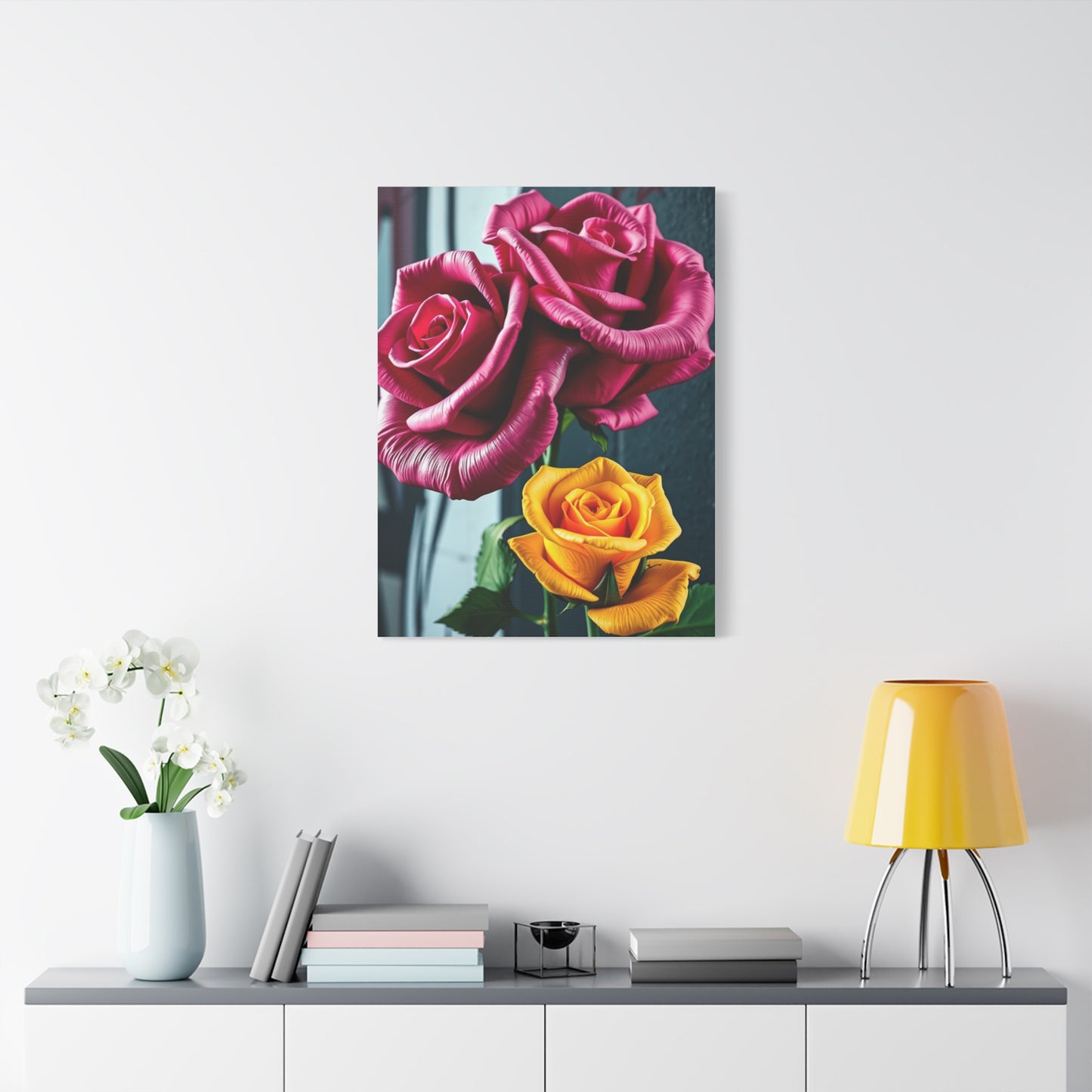 Luxe Blossom Graffiti Canvas Wall Art & Canvas Print