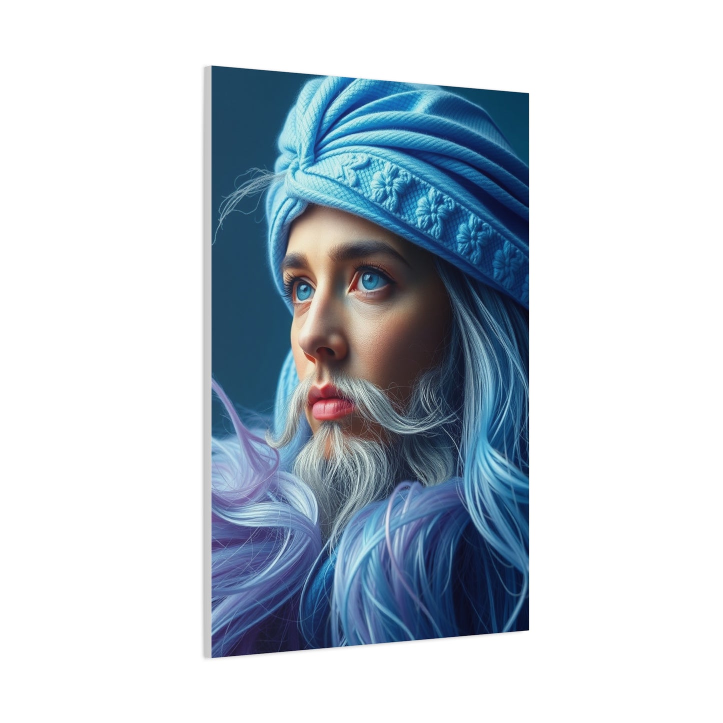 Blue & Gray Art Supreme Canvas Wall Art & Canvas Print