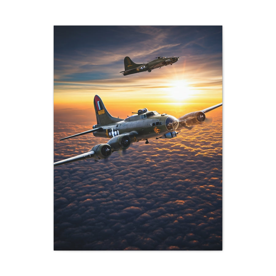 Sunset Squadron Patrol Flight Wall Art & Canvas Prints