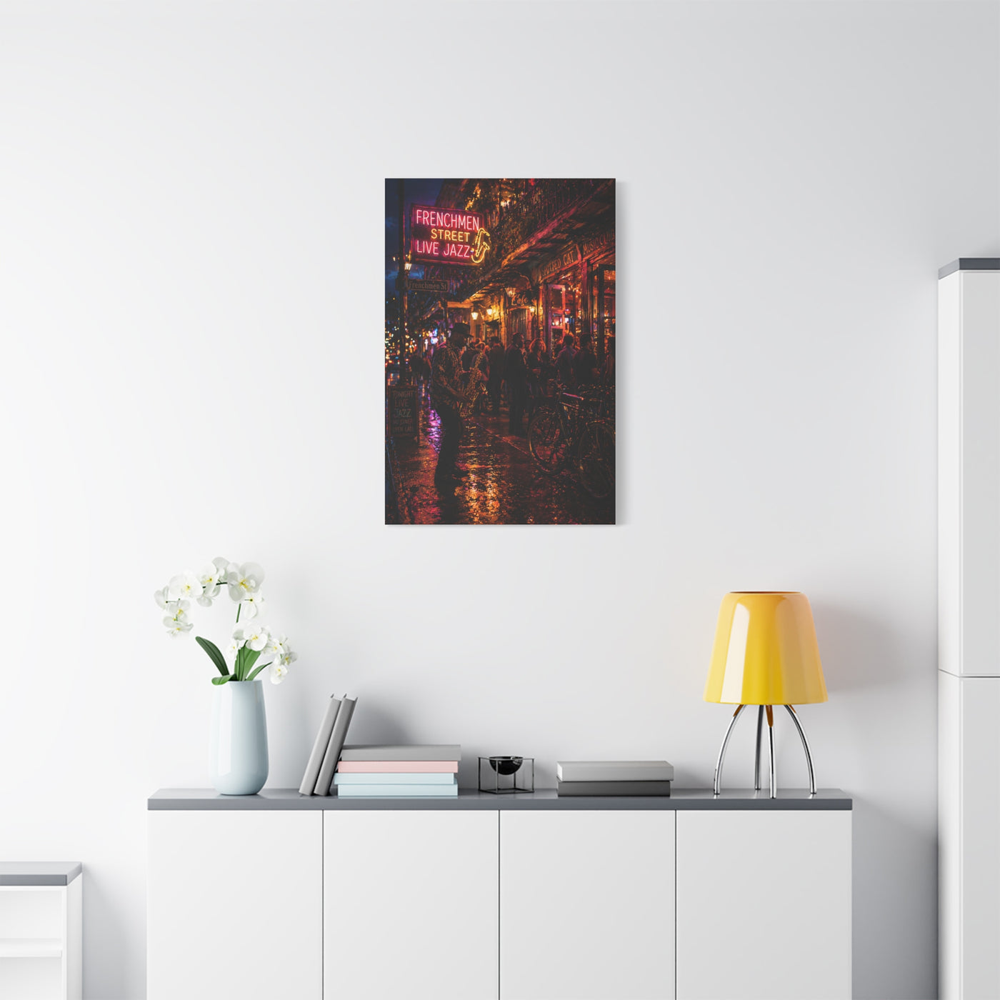 Frenchmen Street Jazz Night Wall Art & Canvas Print