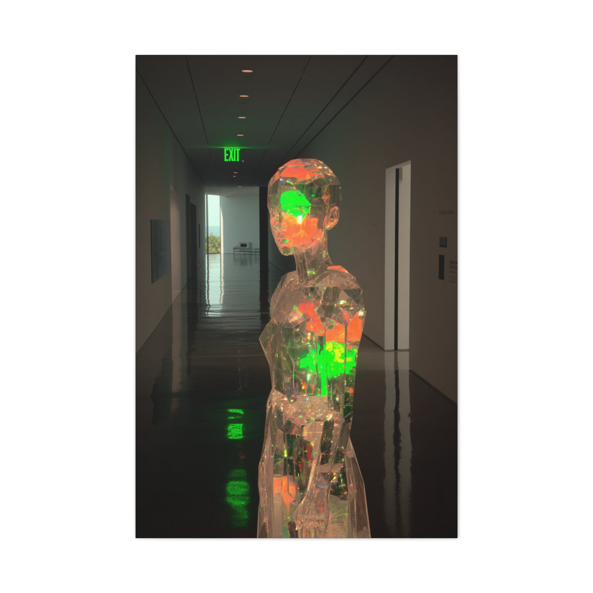 Luminous Crystal Figure Installation Wall Art & Canvas Print