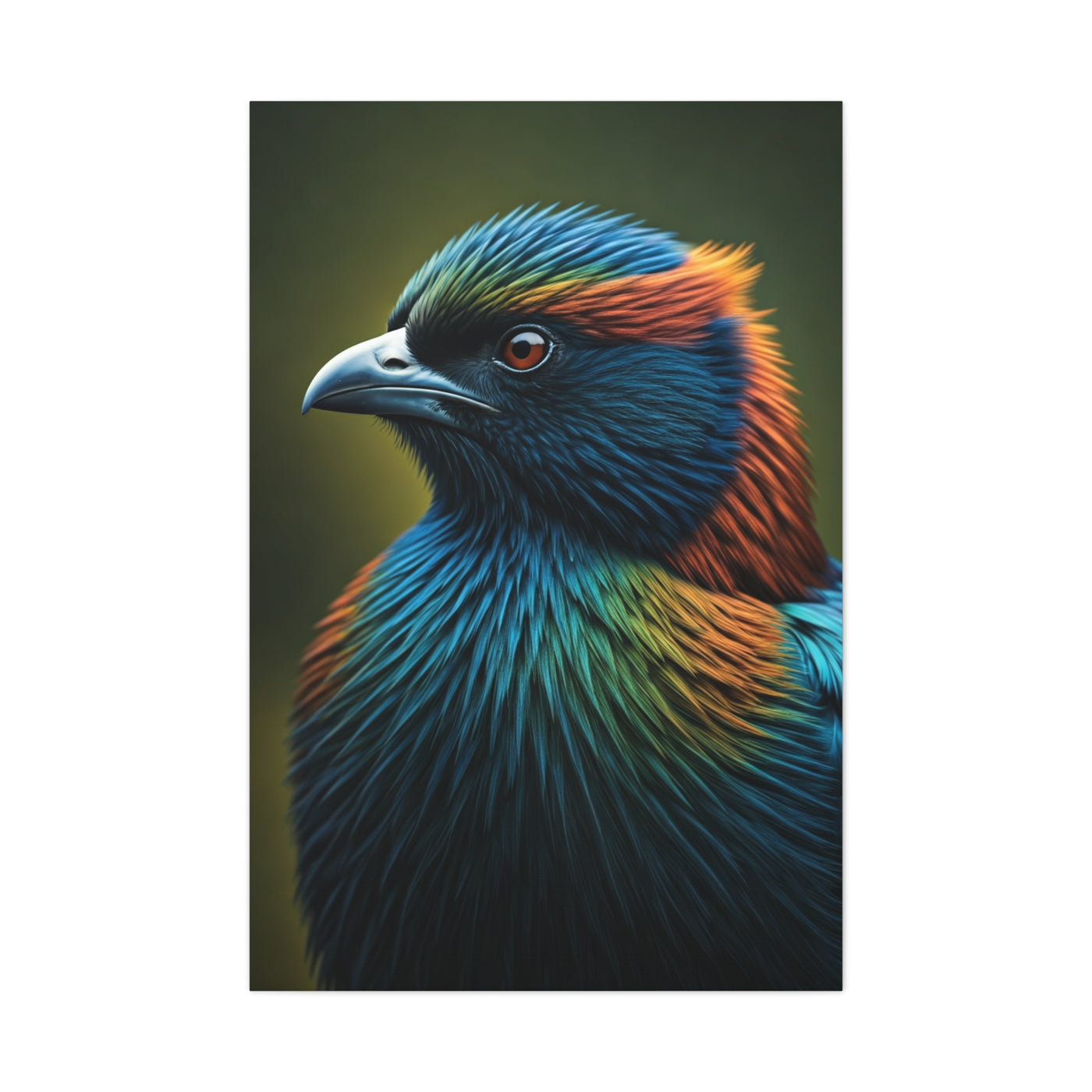 Vibrant Jewel-Toned Bird Portrait Wall Art & Canvas Prints