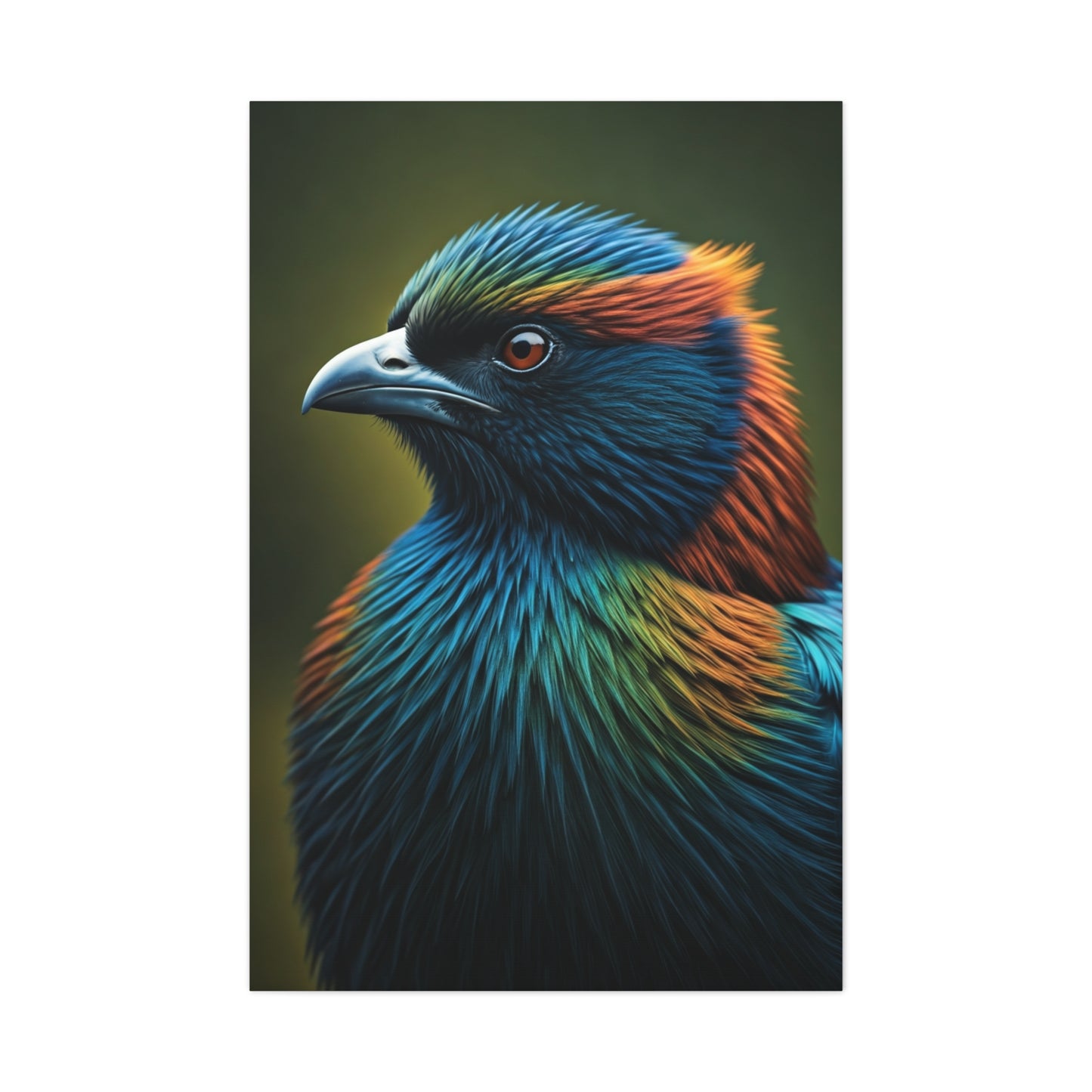 Vibrant Jewel-Toned Bird Portrait Wall Art & Canvas Prints