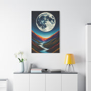 Midnight Moonlit Peaks Wall Art & Canvas Print
