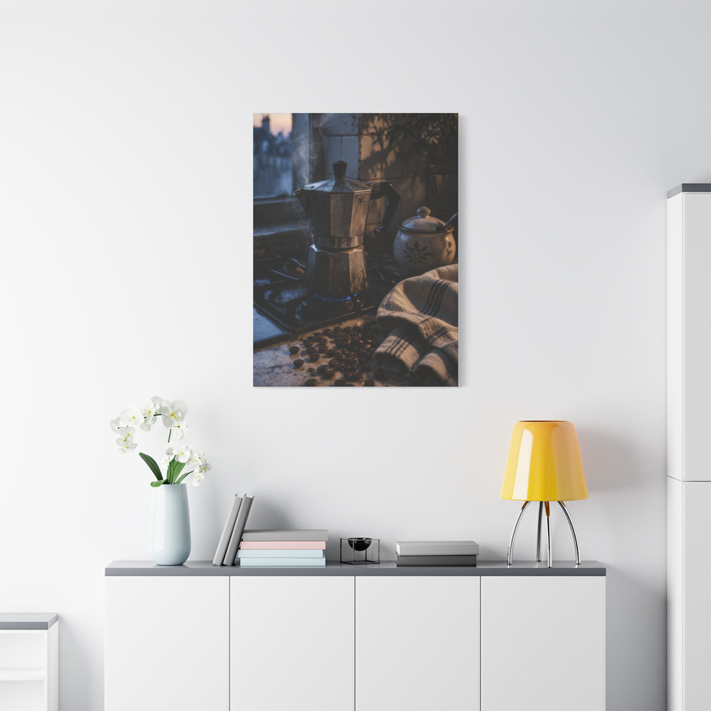 Italian Moka Pot Morning Ritual Wall Art & Canvas Print