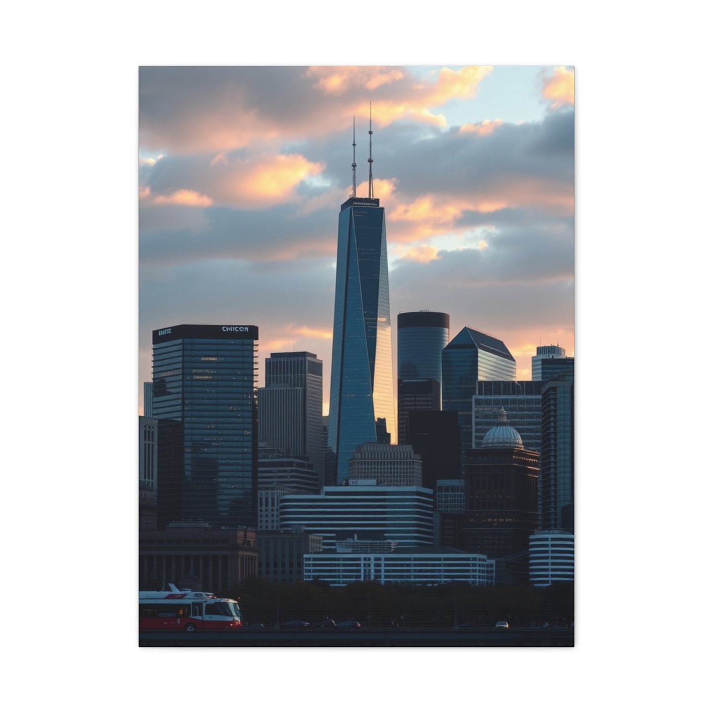 Chicago Skylines Art Canvas Art 8 Wall Art & Canvas Print