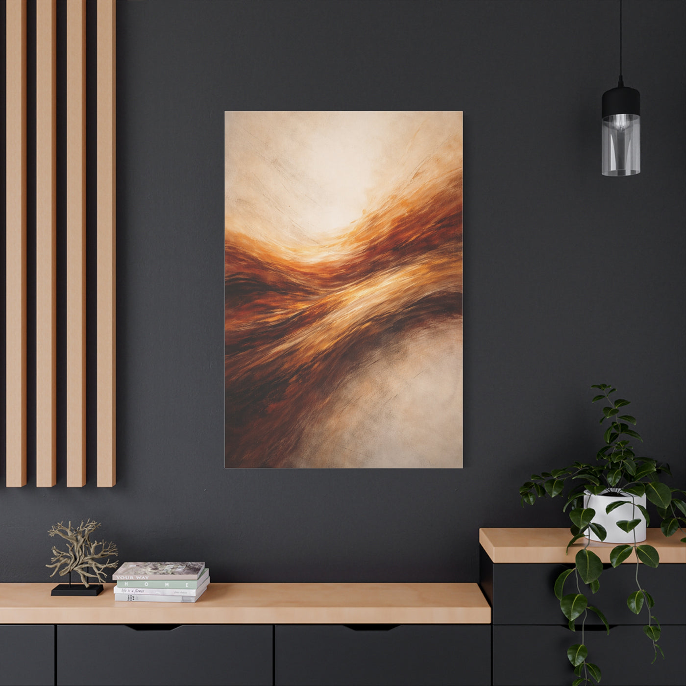Golden Motion Energy Abstract Wall Art & Canvas Print
