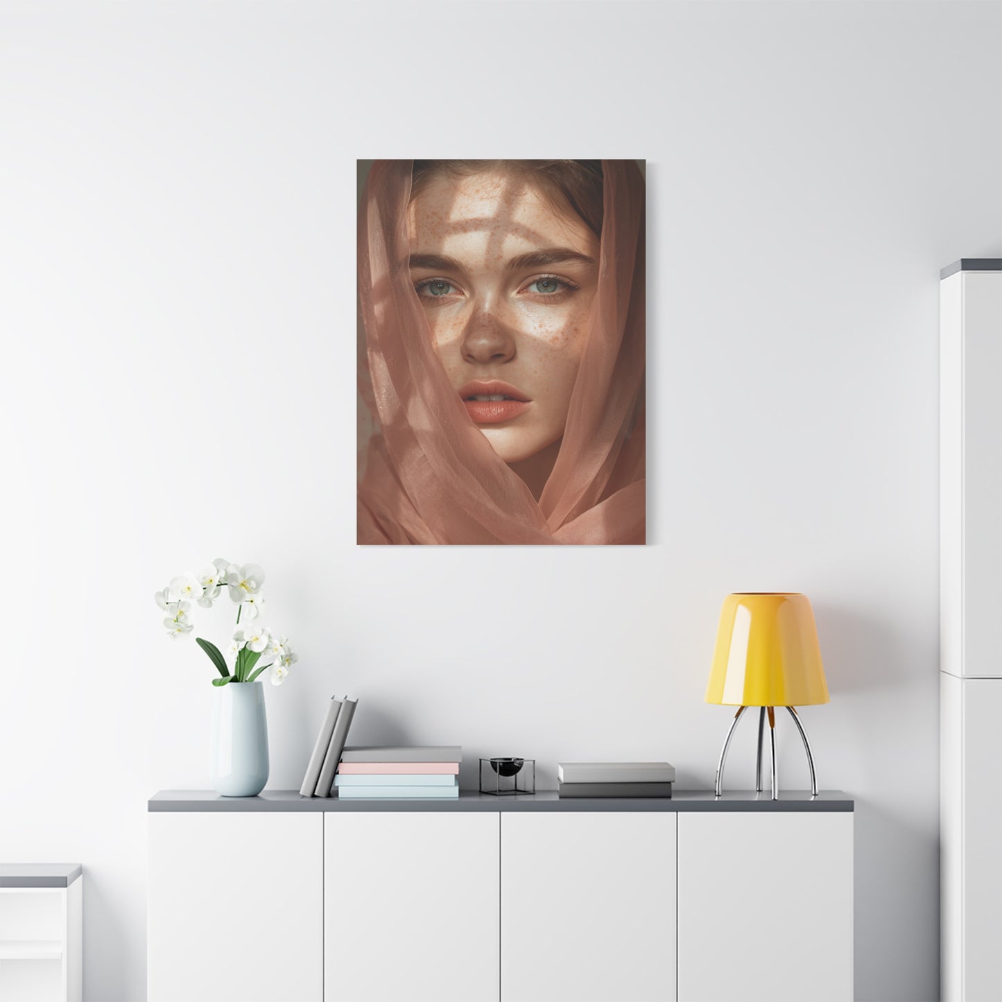 Freckled Muse Rose-Gold Veil Portrait Wall Art & Canvas Print