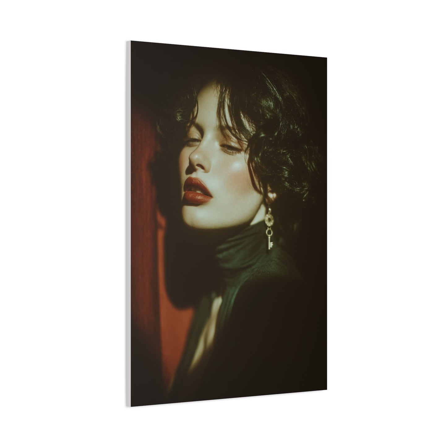 Vintage Key Noir Portrait Wall Art & Canvas Print