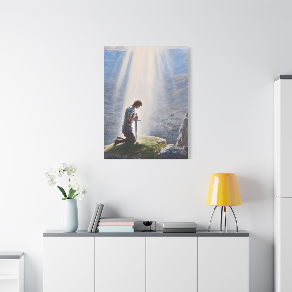 King Arthur Claiming Excalibur Sacred Destiny Wall Art & Canvas Print