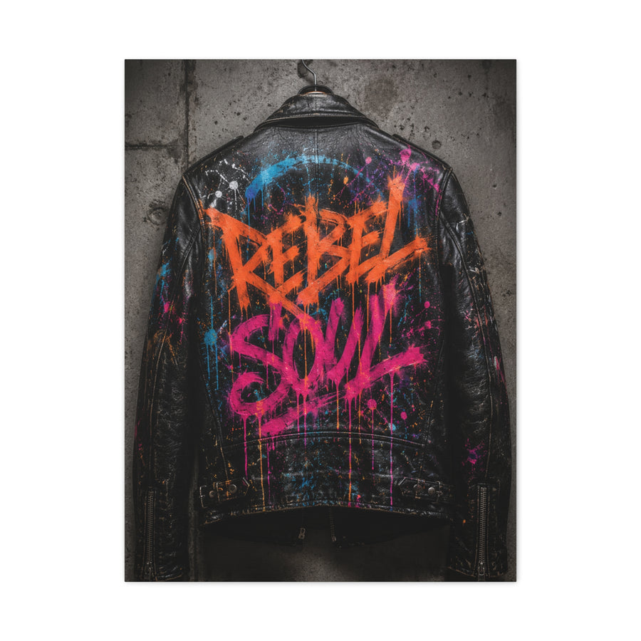 Rebel Soul Leather Graffiti Street Wall Art & Canvas Print
