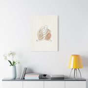 Minimal Line Art Intimate Embrace Wall Art & Canvas Print