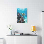 Tropical Ocean Turtle Reef Escape Tropical Wall Art & Canvas Print