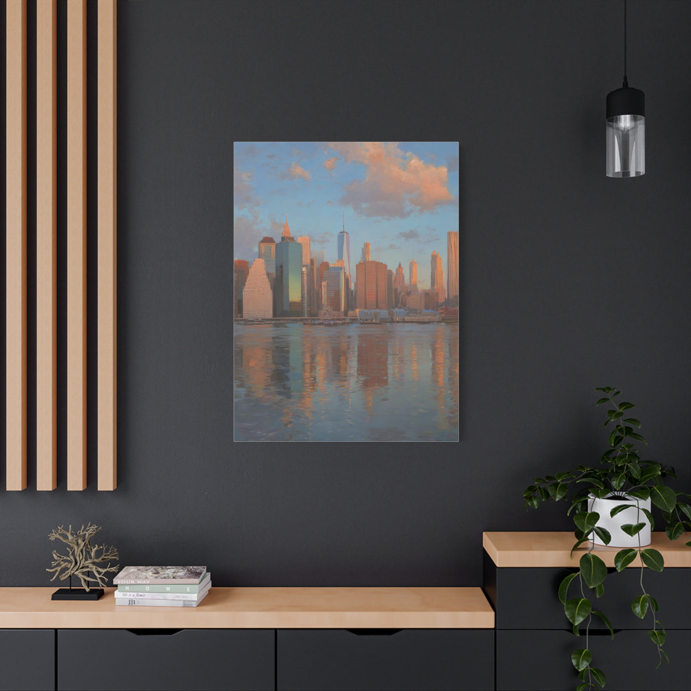 New York Skyline Morning Reflection Wall Art & Canvas Print