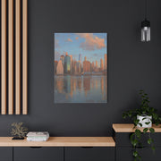 New York Skyline Morning Reflection Wall Art & Canvas Print