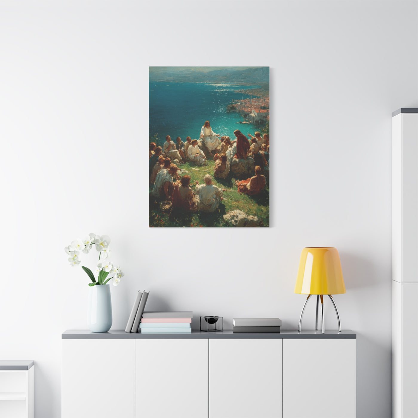 Sermon by the Sea Sacred Teaching Wall Art & Canvas Print