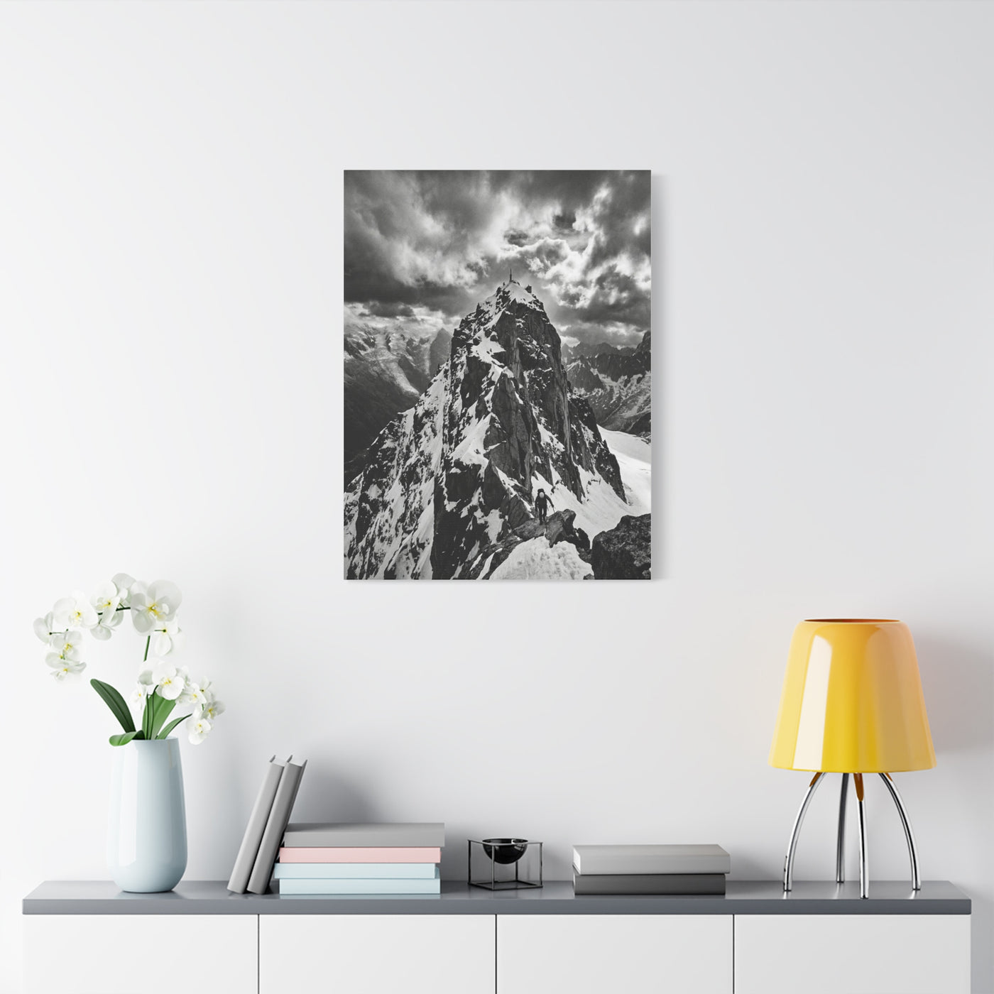 Dramatic Monochrome Alpine Storm Wall Art & Canvas Print