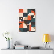 Modern Orange and Teal Geometric Balance Wall Art & Canvas Print