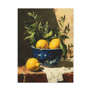 Sicilian Lemon Bowl Still Life Wall Art & Canvas Print