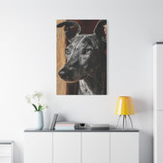 Minimalist Whippet Portrait Wall Art & Canvas Print