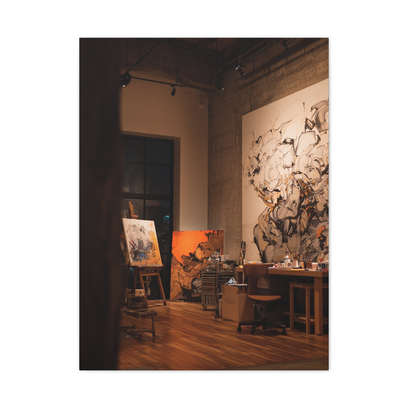 Bold Contemporary Creative Studio Workspace Wall Art & Canvas Print