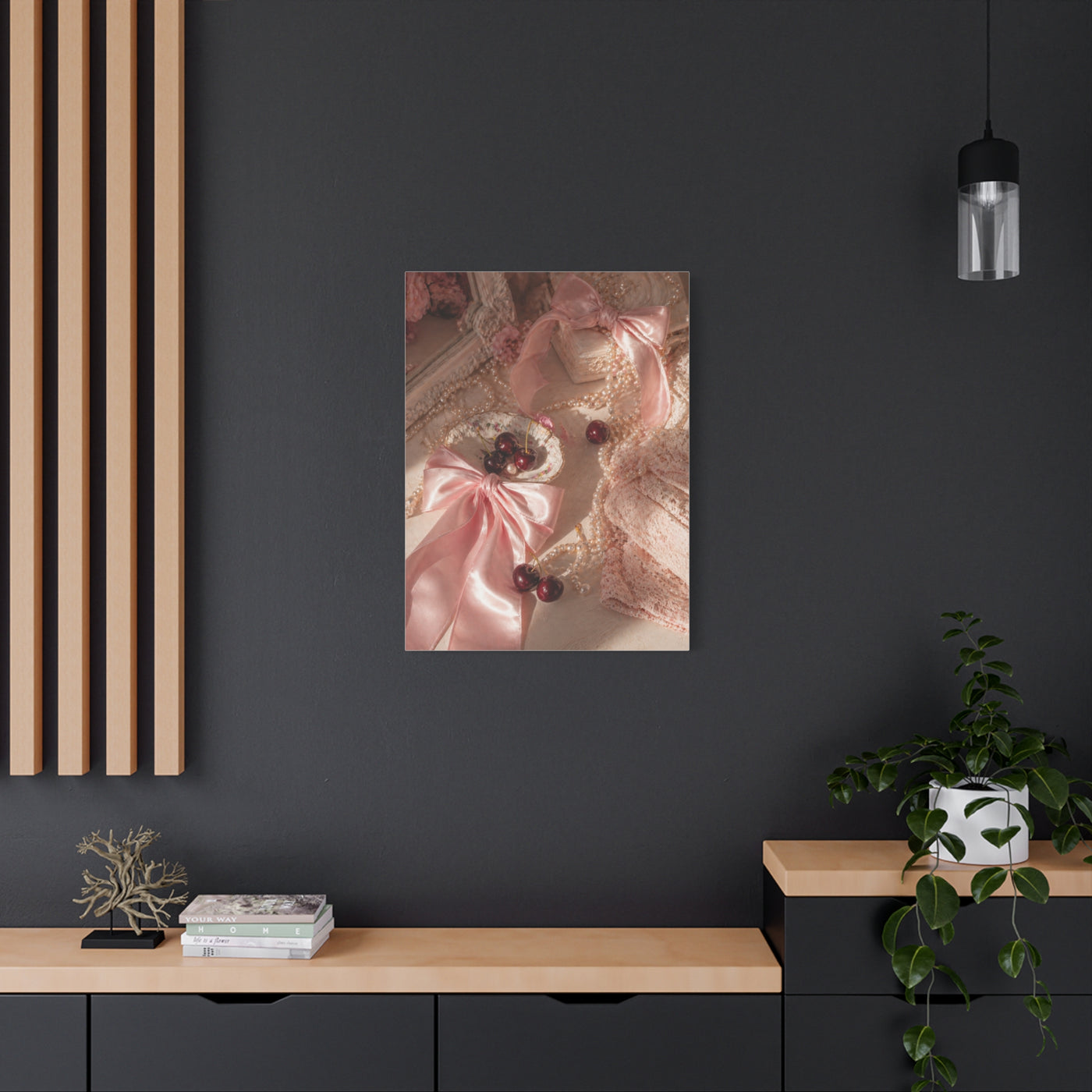 Coquette Satin Bow Still Life Wall Art & Canvas Print