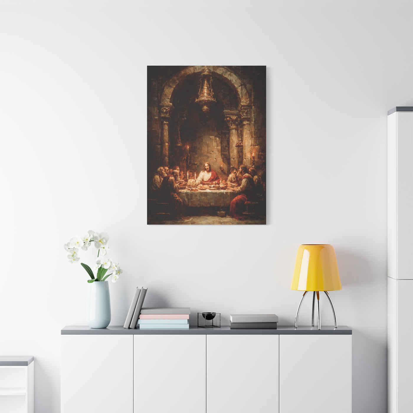 The Last Supper Candlelit Gathering Wall Art & Canvas Print