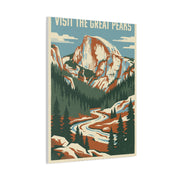 Visit The Great Peaks Vintage Poster Wall Art & Canvas Print