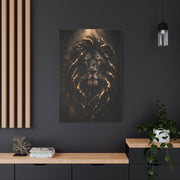 Black & Gold Lion Royal Portrait Wall Art & Canvas Print