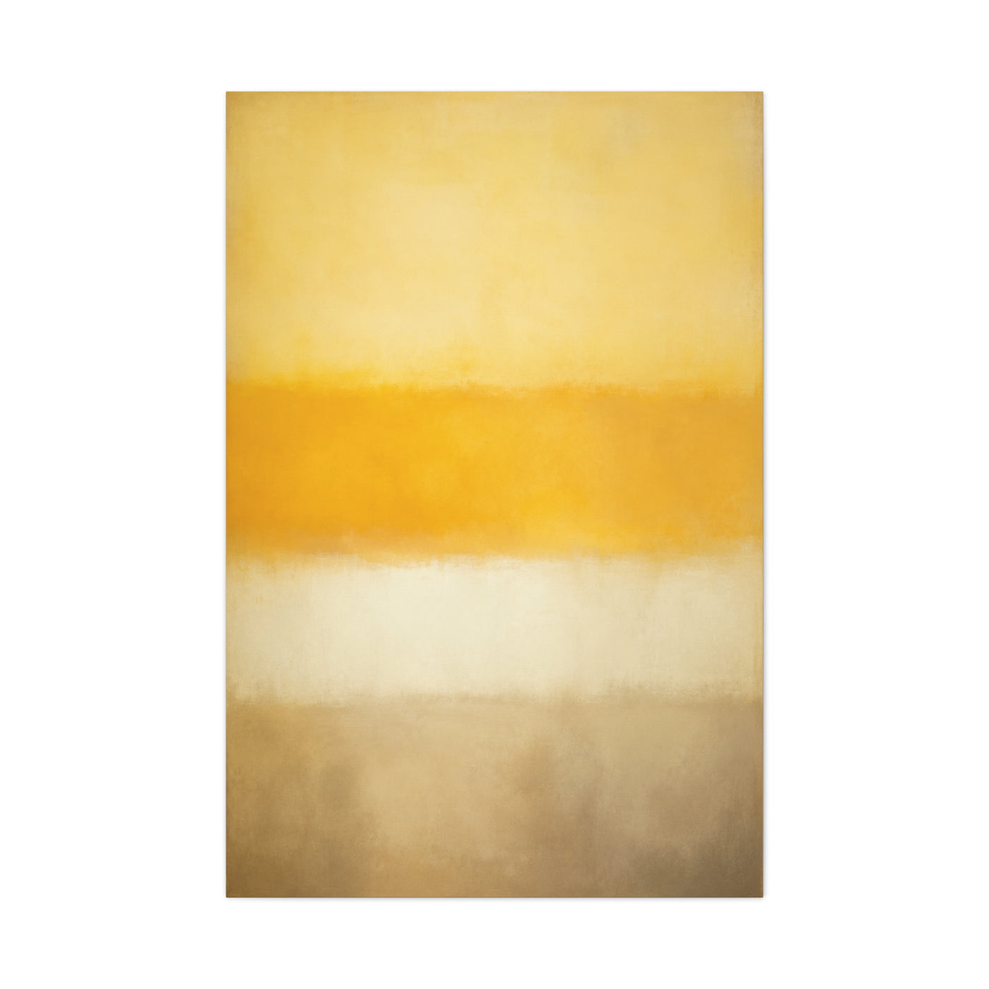 Minimal Color Field Golden Horizon Wall Art & Canvas Print