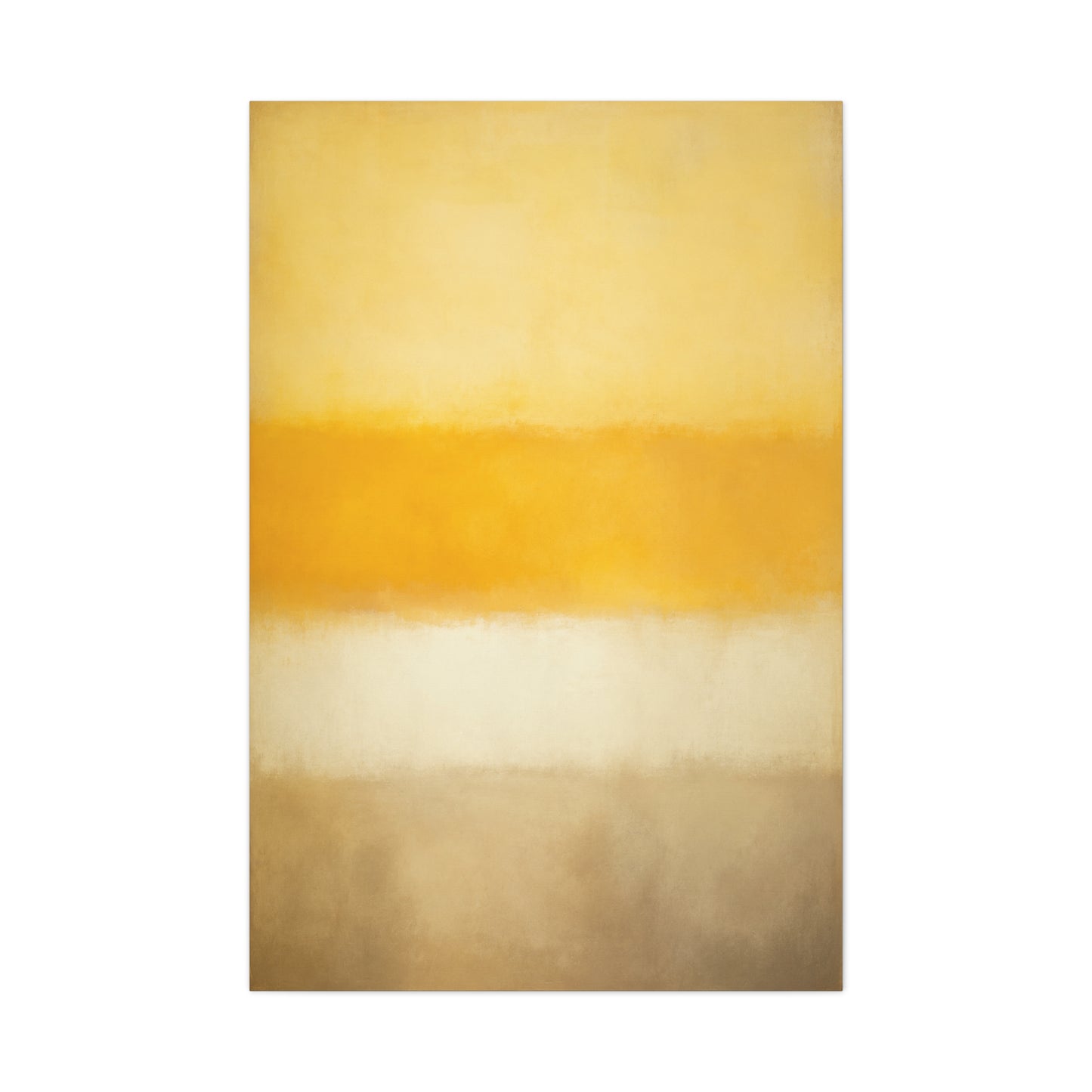 Minimal Color Field Golden Horizon Wall Art & Canvas Print