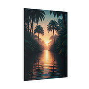 Tropical River Sunset Escape Wall Art & Canvas Prints
