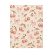 Pink Cherry Pattern Composition Wall Art & Canvas Print