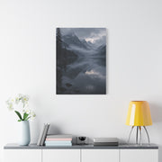 Misty Mountain Lake Reflection Wall Art & Canvas Print