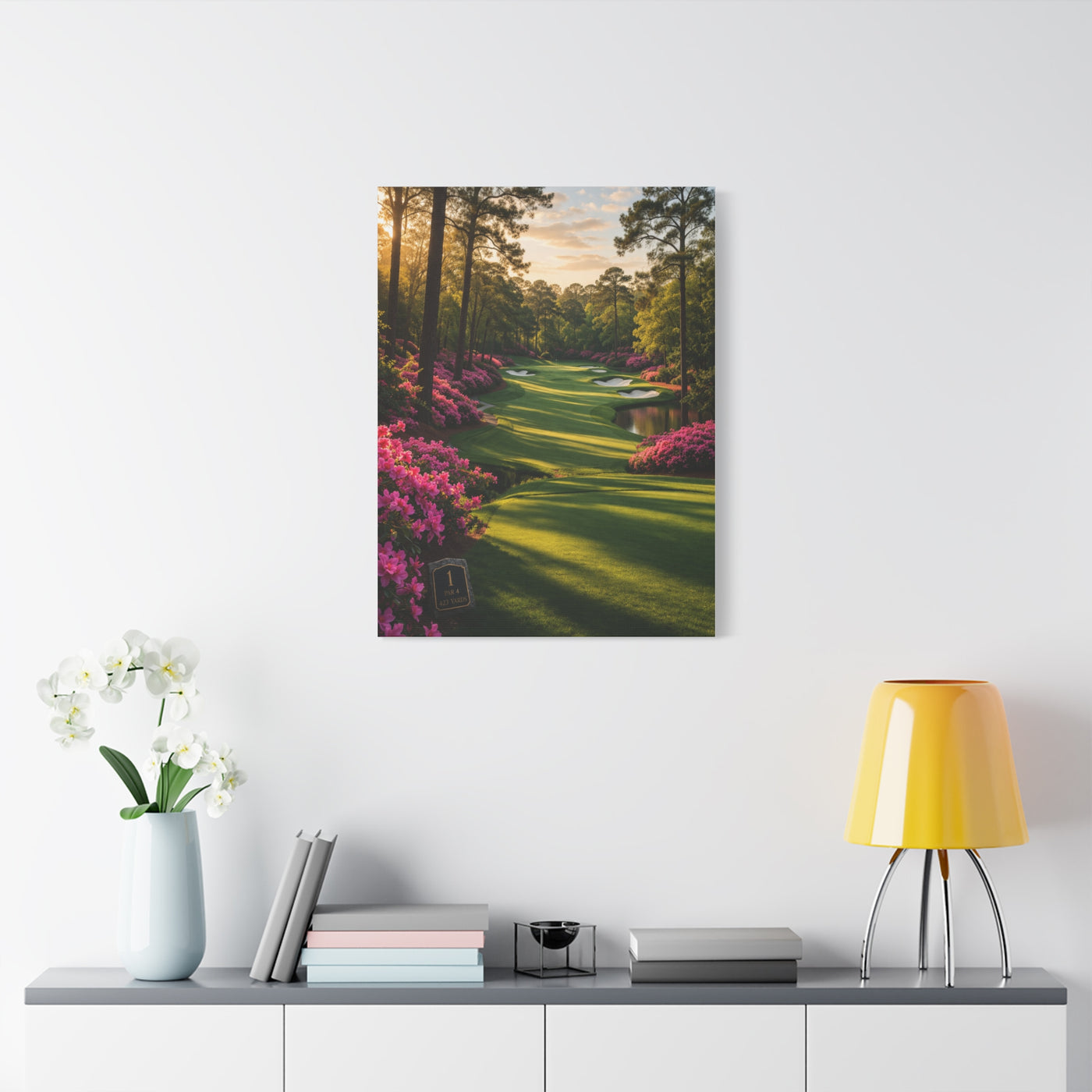 Championship Spring Azalea Golf Course Wall Art & Canvas Print