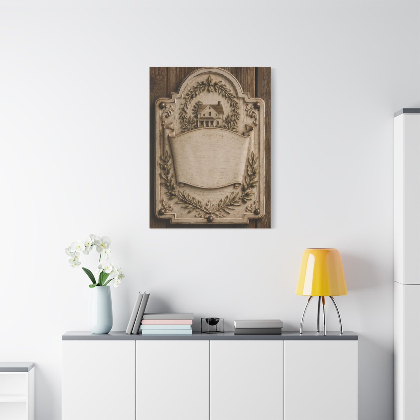 Home Blessing Carved Scripture Plaque Wall Art & Canvas Print