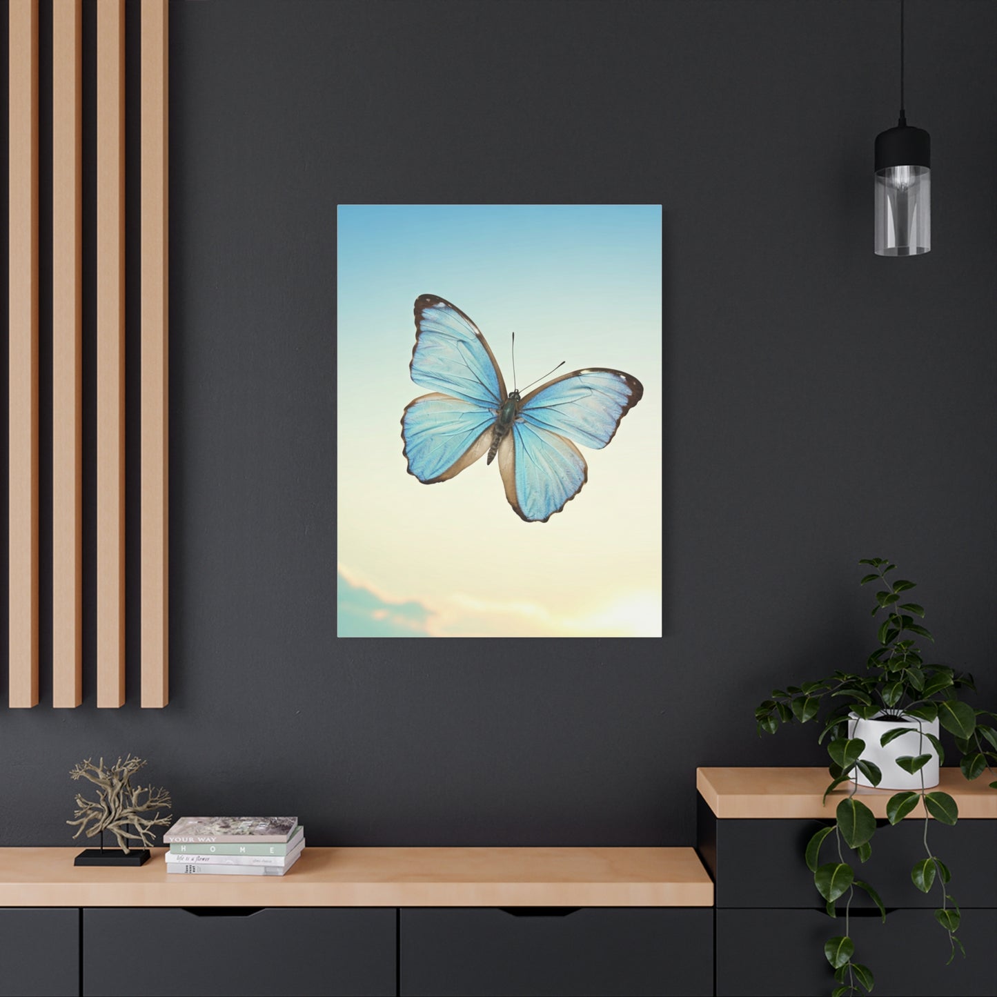 Blue Sky Butterfly Serenity Wall Art & Canvas Prints