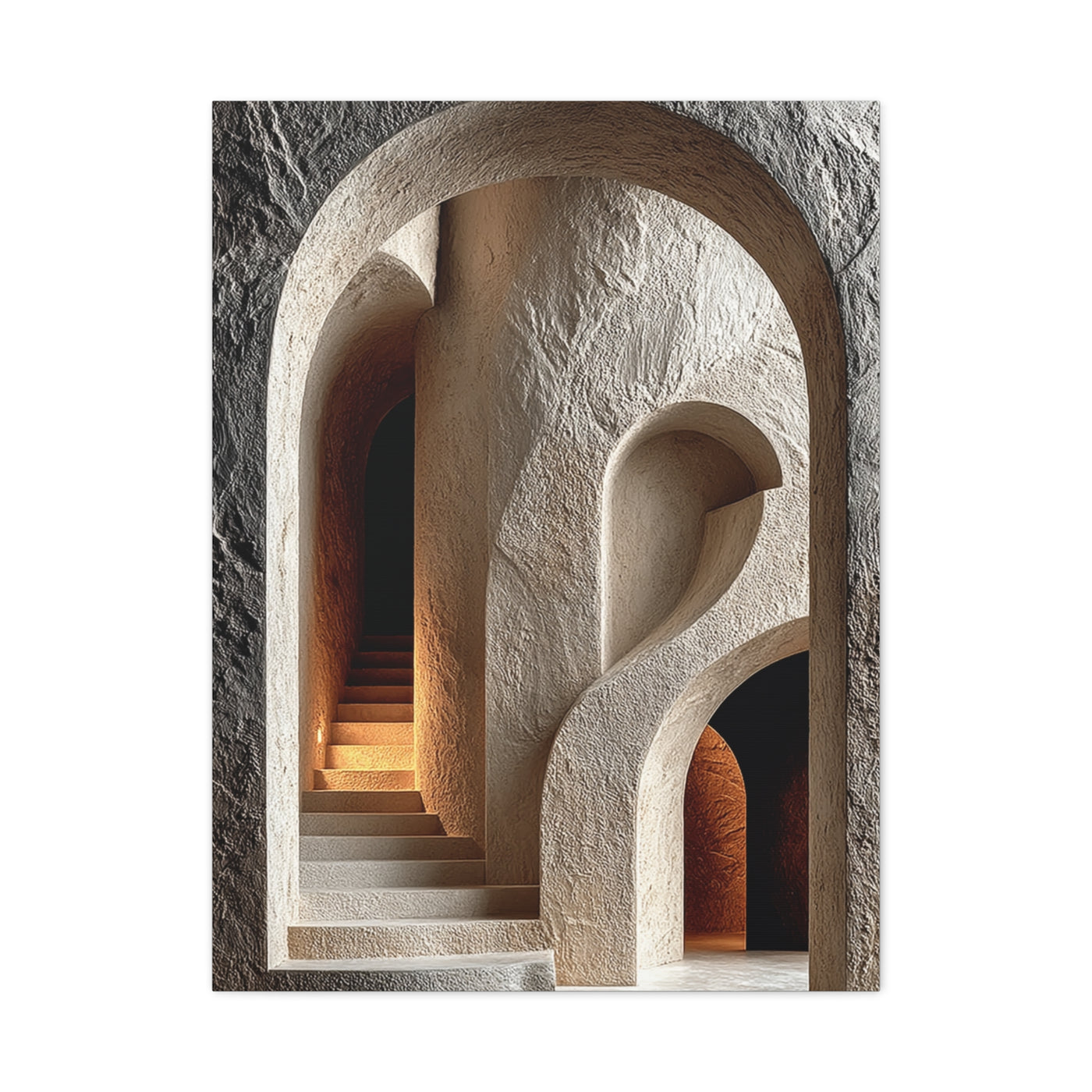 Sculptural Archway Minimalism Wall Art & Canvas Print