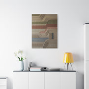 Sculpted Sisal & Plaster Geometric Wall Art & Canvas Print