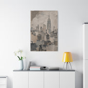 Vintage Empire State Skyline Study Wall Art & Canvas Print