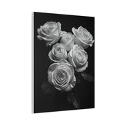 Classic White Rose Bouquet Monochrome Wall Art & Canvas Prints
