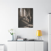 Sunlit Italian Palazzo Staircase Wall Art & Canvas Print