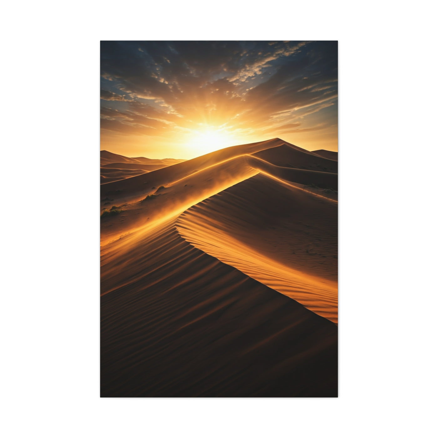 Golden Desert Sunrise Dunes Wall Art & Canvas Prints