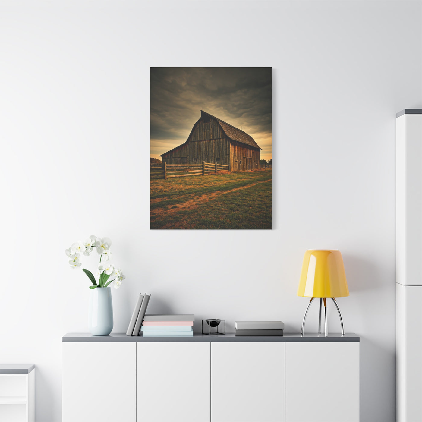 Stormy Horizon Rustic Barn Wall Art & Canvas Prints