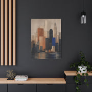Modern Color Block Skyline Reflection Wall Art & Canvas Print
