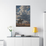Cowboy Storm Horizon Monument Scene Wall Art & Canvas Print