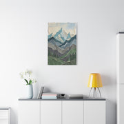Hand-Torn Paper Collage Mountain Range Wall Art & Canvas Print